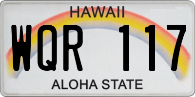 HI license plate WQR117