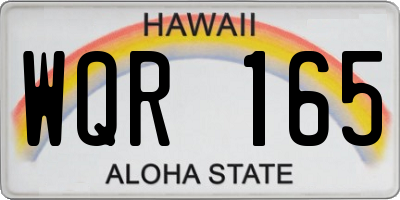 HI license plate WQR165