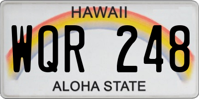 HI license plate WQR248