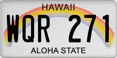 HI license plate WQR271