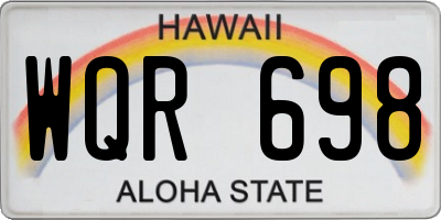 HI license plate WQR698