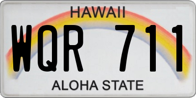 HI license plate WQR711