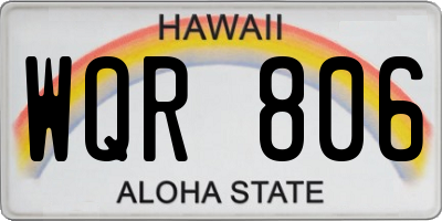 HI license plate WQR806