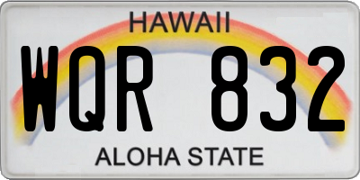 HI license plate WQR832