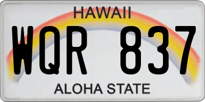 HI license plate WQR837