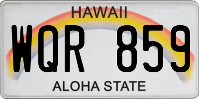 HI license plate WQR859