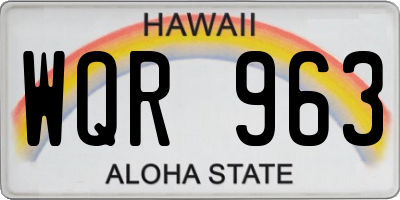 HI license plate WQR963