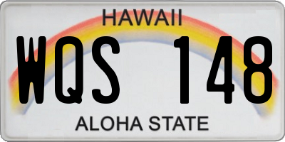 HI license plate WQS148