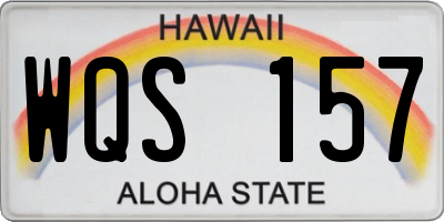 HI license plate WQS157