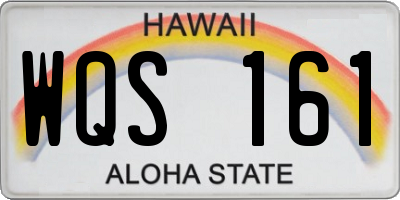 HI license plate WQS161