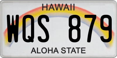 HI license plate WQS879