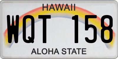 HI license plate WQT158