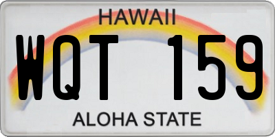 HI license plate WQT159