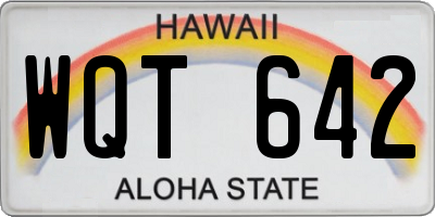 HI license plate WQT642