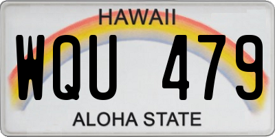 HI license plate WQU479