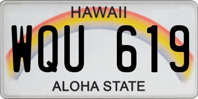 HI license plate WQU619