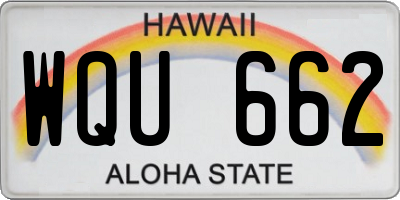 HI license plate WQU662