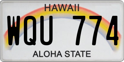 HI license plate WQU774