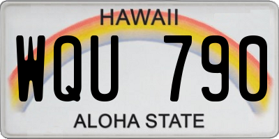 HI license plate WQU790