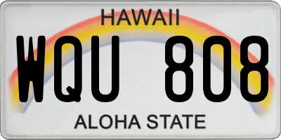 HI license plate WQU808