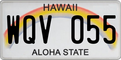 HI license plate WQV055
