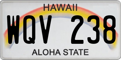 HI license plate WQV238
