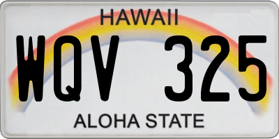 HI license plate WQV325