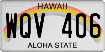 HI license plate WQV406