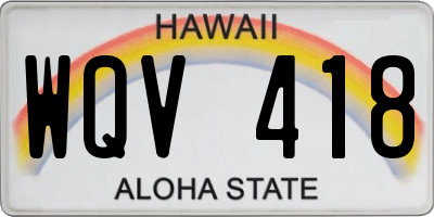 HI license plate WQV418