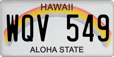 HI license plate WQV549