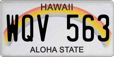 HI license plate WQV563