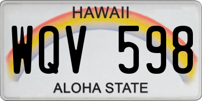 HI license plate WQV598