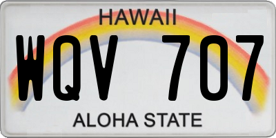 HI license plate WQV707