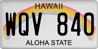 HI license plate WQV840