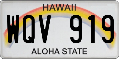 HI license plate WQV919