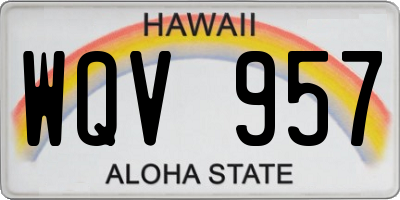 HI license plate WQV957
