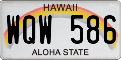 HI license plate WQW586