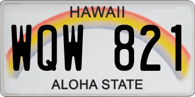 HI license plate WQW821