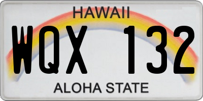 HI license plate WQX132