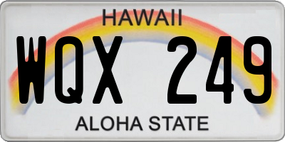 HI license plate WQX249