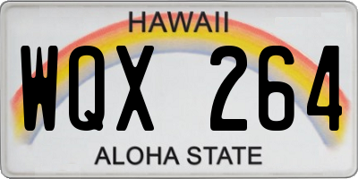 HI license plate WQX264
