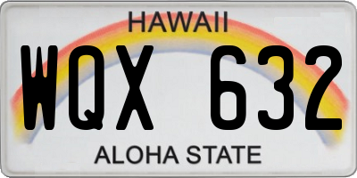 HI license plate WQX632