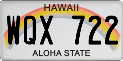 HI license plate WQX722