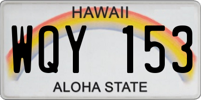 HI license plate WQY153