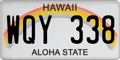 HI license plate WQY338