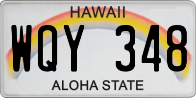 HI license plate WQY348