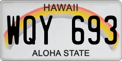 HI license plate WQY693