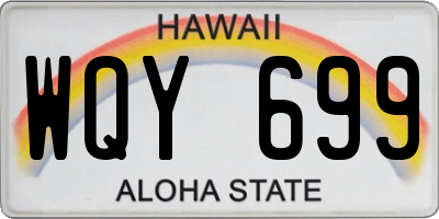 HI license plate WQY699