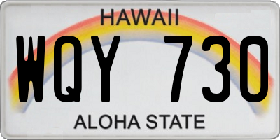 HI license plate WQY730