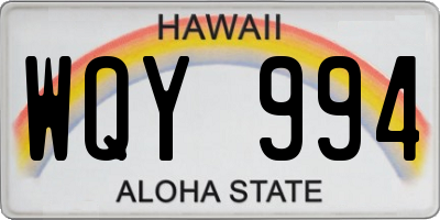 HI license plate WQY994
